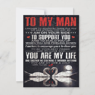 To My Man Gift, Personalized Gift To My Husband Invitation