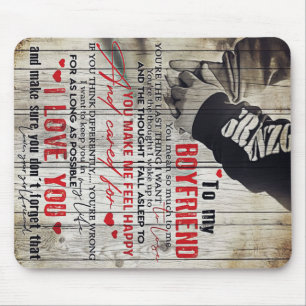 To My Man Gift, Personalized Gift To My Husband Mouse Pad