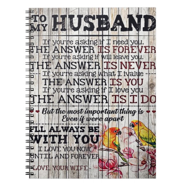 To My Man Gift, Personalized Gift To My Husband Notebook (Front)