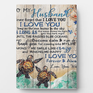 To My Man Gift, Personalized Gift To My Husband Plaque