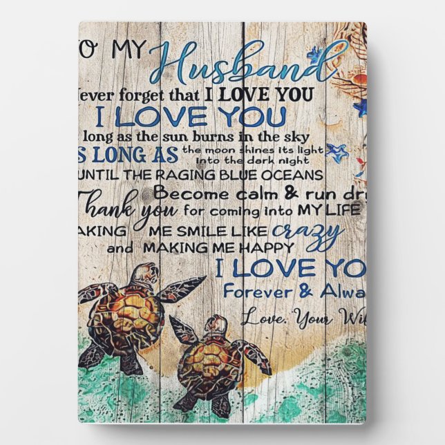 To My Man Gift, Personalized Gift To My Husband Plaque (Front)
