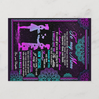 To My Mom And Daughter Gift, Mommy Gift Idea Postcard