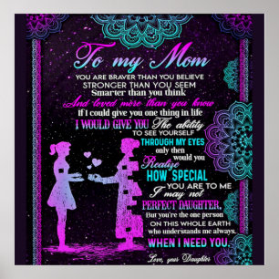 To My Mom And Daughter Gift, Mommy Gift Idea Poster
