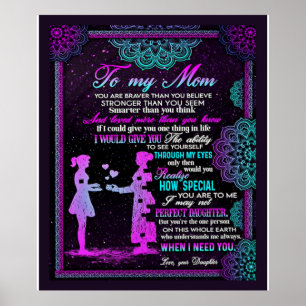 To My Mom And Daughter Gift, Mommy Gift Idea Poster