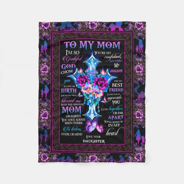 to my mom blanket from Son, blanket for mom (Front)