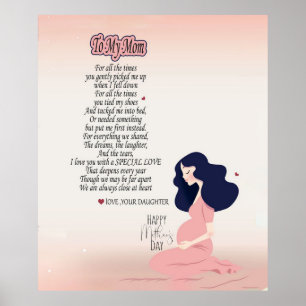 To My Mom For All The Time You Gently Picked Me Up Poster