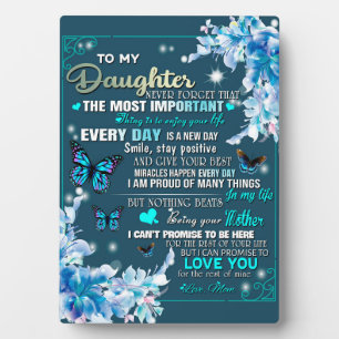 To My Mom Gift,Daughter And Mom,Butterfly Lovers Plaque