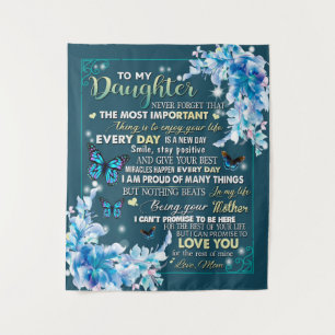 To My Mom Gift,Daughter And Mom,Butterfly Lovers Tapestry