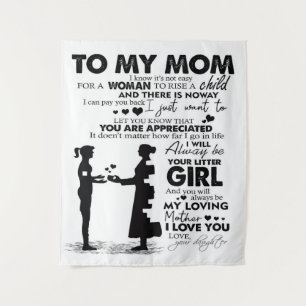 To My Mom Home Decor   Gift For Holiday Tapestry