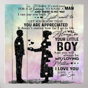 To My Mom Letter, Best Gift For Mommy Poster