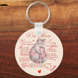 To My Mommy Emotional Mother's Day Message  Keychain