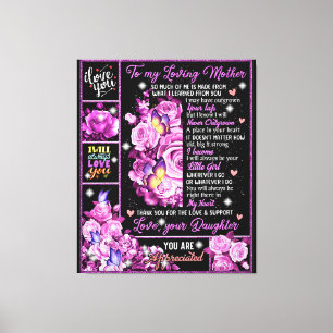 To My Mother Birthday Gift, Love Mom Gift Idea Canvas Print