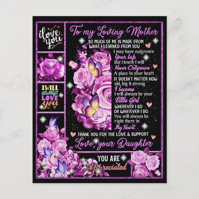 To My Mother Birthday Gift, Love Mom Gift Idea Flyer (Front)