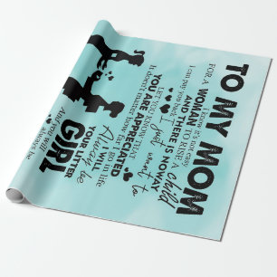 To my mother design   Letter to mommy Wrapping Paper