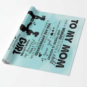 To my mother design Letter to mommy Wrapping Paper