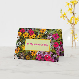 To My Mother-In-Law/ floral/Lucky Me Card