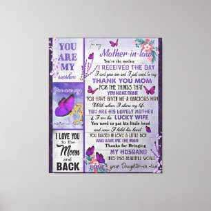 To My Mother- In - Law Gift, Mother Birthday Gift Canvas Print