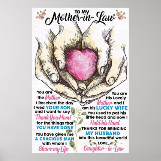 to my mother in law, To My Mom Canvas Poster