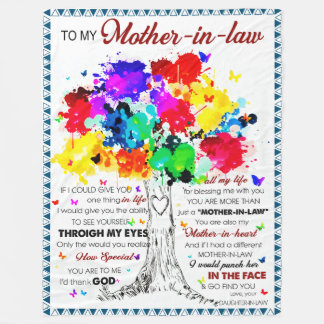 To My Mother in law with love from daughter in law Fleece Blanket