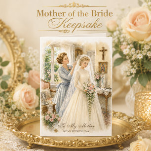To My Mother on My Wedding Day Catholic Bride Card