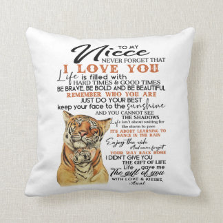 To My Niece Throw Pillow
