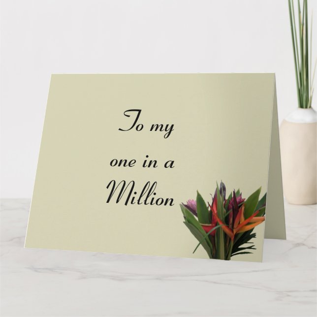 TO MY ONE IN A MILLION card (Front)