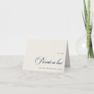 To My Parents In Law On My Wedding Day Card