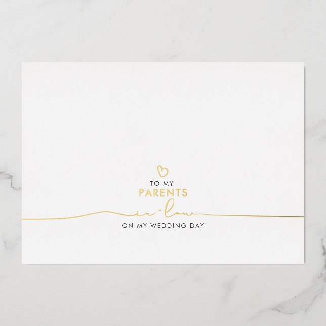 To My Parents In-Law Wedding Message (Front)