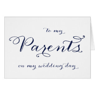 To My Parents on My Wedding Day Card