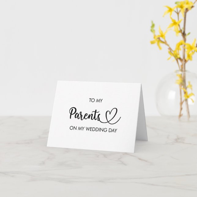 To my parents on my wedding day folded card (Yellow Flower)