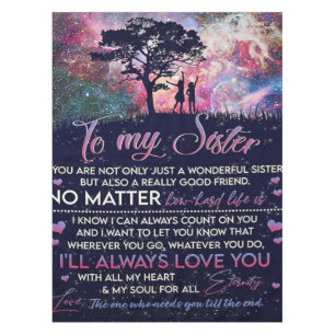 To My Sister Lady Girl Gift, Sister Birthday Gift Tablecloth