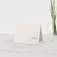 To My Sister On Her Wedding Day Message Card