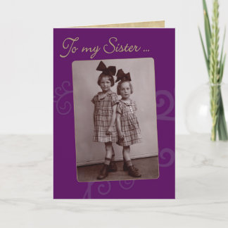 To My Sister Vintage 1920s Birthday Card