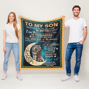 To My Son Believe In Yourself Stay Strong Be Confi Fleece Blanket
