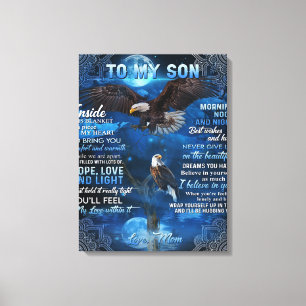 To My Son Birthday Gift, Gift To My Baby Boy Canvas Print