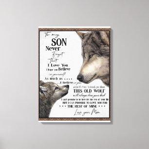 To My Son Gift, Mom And Son, Love Letter To Son Canvas Print