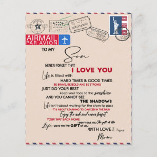 To My Son Gift, Mom And Son, Love Letter To Son Flyer