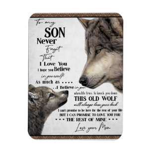To My Son Gift, Mom And Son, Love Letter To Son Magnet