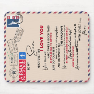 To My Son Gift, Mom And Son, Love Letter To Son Mouse Pad