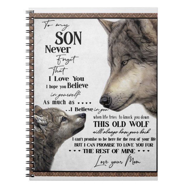 To My Son Gift, Mom And Son, Love Letter To Son Notebook (Front)