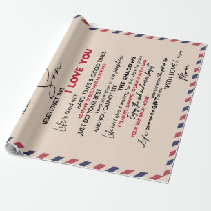 To My Son Gift, Mom And Son, Love Letter To Son Wrapping Paper