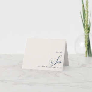 To My Son On His Wedding Day Message Card