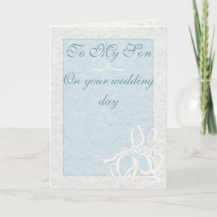 "To My Son" Wedding Card