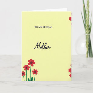 To My Special Mother Card