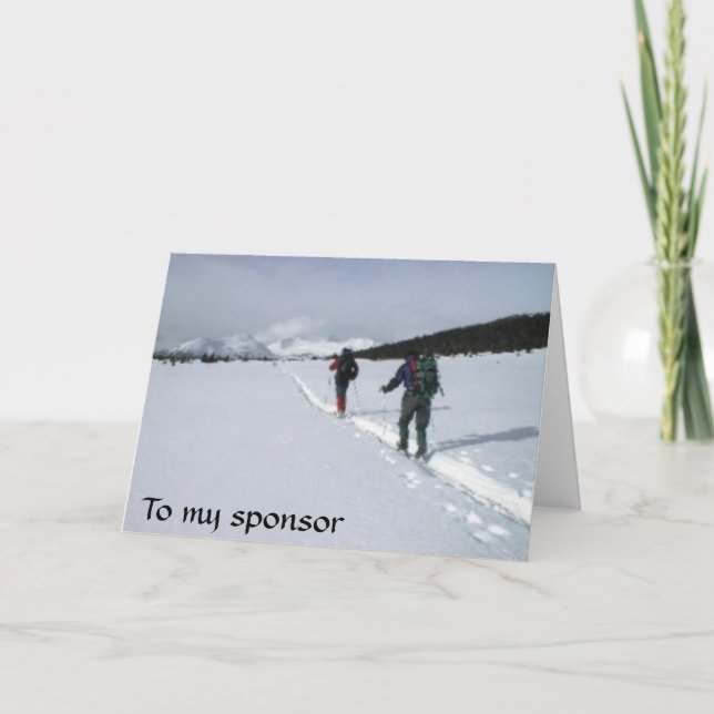 To my sponsor thank you card (Front)