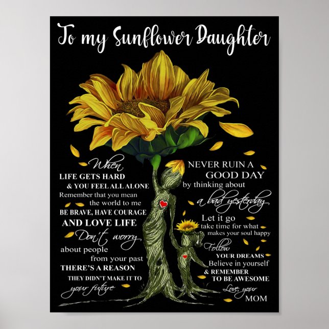 To My Sunflower Daughter Poster (Front)