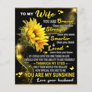 To My Sunflower Wife Birthday Gift, Couple Love Flyer