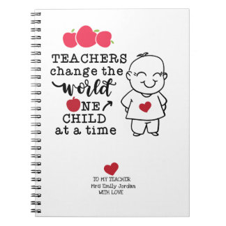 To My Teacher with Love Personalized  Notebook