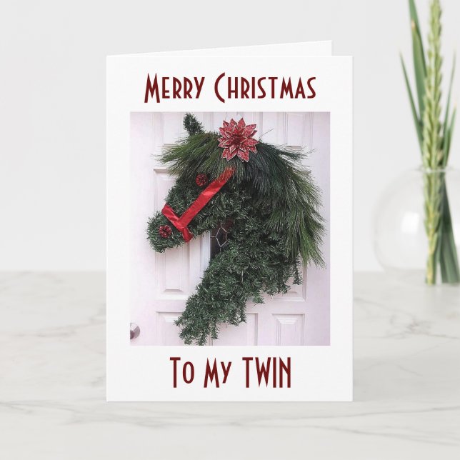TO MY "TWIN" AT CHRISTMAS=SPECIAL MEMORIES HOLIDAY CARD (Front)