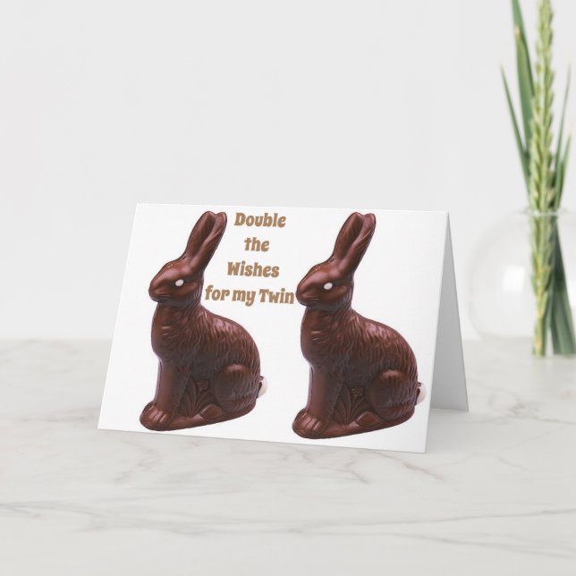 ***TO MY TWIN DOUBLE WISHES AT EASTER*** HOLIDAY CARD (Front)
